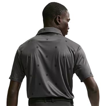 Nike Gents DriFit Par 5 Icon Stack Print Polo Shirt Anthracite (060)